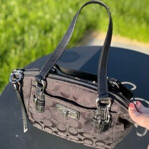 Coach black mini-satchel